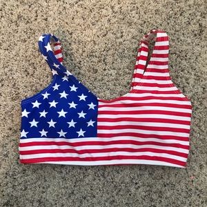 American Flag Swimsuit Top